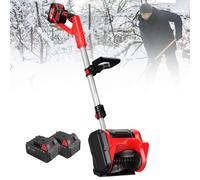Spazzaneve a direzione regolabile, spazzaneve a batteria da 2200 giri/min con 2 batterie, potente pala da neve, pala da neve elettrica per vialetti per rimuovere la neve da vialetti, gradini, cortil