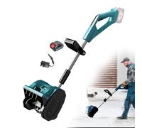 Spazzaneve elettrico, 1200 W, pala da neve a spinta manuale con motore senza spazzole, larghezza di 31 cm, strumento automatico di pulizia della neve per cortile e fattoria, include 2 batterie