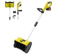 Spazzaneve elettrico a batteria, con batteria e caricabatterie, larghezza di lavoro 32 cm, distanza di lancio 8 m, altezza massima della neve 16 cm, regolatore, 2200 giri/min (verde)