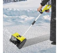 Spazzaneve elettrico, alimentato a batteria, spazzaneve a batteria, per la rimozione della neve di garage, terrazze, verande, verde (L*W): 33 x 20 cm