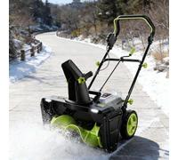 Spazzaneve elettrico con deflettore regolabile,per patio e terrazza | Spazzaneve a batteria da 40 V, motore brushless da 3500 W, doppie luci a LED, per uso domestico professionale(B)