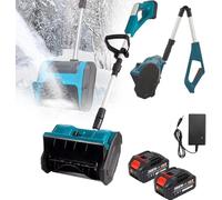 Spazzaneve Elettrico, Pala Da Neve A Batteria Da 1200 W Con Batterie Al Litio E Caricabatterie, Regolazione In Tre Direzioni, Pala Per Rimozione Neve Spazzata Per Una Distan Brushed motor Battery * 2