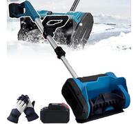 Spazzaneve Elettrico Professionale, Spazzaneve A Spinta Manuale da 600 W con Batteria, Regolazione Telescopica, Pala da Neve per Esterni da 3000 Giri/Min per l'inverno 1battery