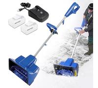 Spazzaneve elettrico senza fili, alimentato a batteria, spazzaneve a mano per vialetto, patio e parco giochi