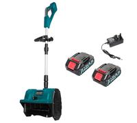 Spazzaneve elettrico senza fili con motore brushless, larghezza di pulizia 32 cm, regolazione in 3 direzioni, include 2 batterie e caricabatterie, ideale per la rimozione della neve