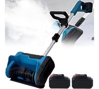 Spazzaneve Elettrico Senza Fili da 21 V-Pala da Neve Elettrica con Batteria,600 W Senza Spazzole,3000 Giri/Min,Larghezza 25,4 Cm (10 Pollici) E profondità 16 Cm (6,3 Pollici) 2batteries