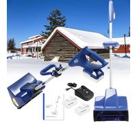 Spazzaneve elettrico senza fili, pala da neve ricaricabile, design leggero portatile, larghezza 28 cm, distanza di lancio 6 m, 136 kg/min, include 1 batteria