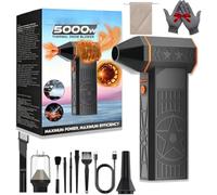 Spazzaneve Frostblazer Upgrade 2026, Spazzaneve portatile per auto da 5000 W, con efficiente tecnologia a turbina, batteria da 4000 mAh, per sbrinamento parabrezza auto (1set)