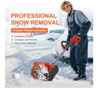 Spazzaneve pieghevole al litio Spazzaneve senza fili Spinta a mano portatile Neve più chiara Piccola macchina per la pulizia Spingipelle