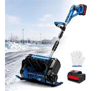Spazzaneve Senza Fili Con Due Batterie, Macchina Per La Neve Per Esterni | Con Distanza Di Lancio Di 8 Metri, Scivolo Direzionale, Leggero (3,5 Kg) Per Vialetti, Marciapiedi E Scalini(1*Battery)