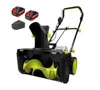 Spazzaneve senza fili da 3500 W, alimentato a batteria, con scivolo regolabile e luci a LED, larghezza di 20 cm, profondità 25 cm, tiro di 7,6 m