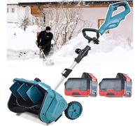 Spazzaneve Senza Spazzole da 1000 W-Pala da Neve Senza Fili-Spazzaneve Elettrico da 20 Cm di profondità-Spazzaneve da 40,7 Cm di Larghezza-Spazzaneve Elettrico Professionale 2batteries