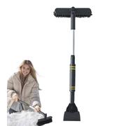 Spazzaneve telescopico, pala spazzaneve per auto, set invernale antigraffio con testina girevole a 360 gradi, strumento per la rimozione della neve rimovibile,