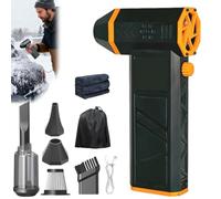 Spazzaneve termico da 5000 W per auto, spazzaneve portatile, mini turbo, ricarica rapida USB per asciugatura, rimozione della neve, pulizia (1 set)