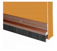 Spazzaporta in alluminio | Dimensioni multiple multicolori: sigillatura degli spazi tra le porte for il garage interno della casa(Brown,3cm Brush)