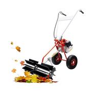 Spazzatrice a gas a 2 tempi da 52 cc | Macchina per la pulizia multi-superficie portatile per vialetto, erbacce, neve ed erba artificiale, scopa meccanica ad alta efficienza da 3200 giri/min con