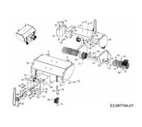 SPAZZATRICE CON ASSALE A CERNIERA 723-05010 ORIGINALE MTD