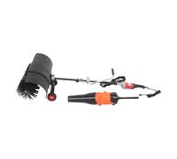 Spazzatrice e ventilatore 2 in 1 1600 W elettrico soffiatore per foglie, spazzaneve con ruote, 25 x 55 cm, scopa per cortile, vialetto, giardino