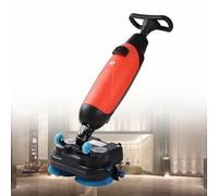 Spazzatrice manuale a spinta per pavimenti con doppie spazzole rotanti per uso commerciale e industriale