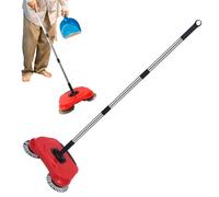 Spazzatrice manuale a spinta - Spazzatrice manuale per tappeti | Spazzatrice manuale a vuoto | Strumenti manuali per la pulizia dei pavimenti a rulli non elettrici, manico regolabile per superfici in