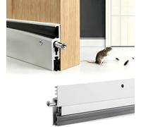 Spazzatrici automatiche personalizzabili for porte da 12-43 pollici, striscia di tenuta inferiore della porta a montaggio superficiale, binario in alluminio a discesa for porte laterali(39inch/100cm)