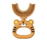 Spazzio Da Denti Da Denti Da Denti Da Tigre Cartoon - Pennello Per Bambini A Di U, Strumento Di Pulizia Dei Denti Manuali | Testa A Pennello In Silicone Morbido, Spazzolino Da Denti Morbido