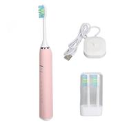 Spazzo di dente elettrico, 5 modalità IPX7 1200 mAh Smart Dente 38.000 vibrazioni al minuto spazzolini da denti con punta di pennello e base di ricarica per viaggi domestici (Rosa)