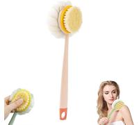 Spazzola 2 in 1 per bagno e schiena, spazzola portatile multifunzione per doccia, esfoliante per la pulizia del corpo a doppia faccia, per pelle, gambe, spalle, uomini e donne, per casa, bagno