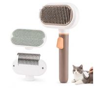 Spazzola 3 in 1 per gatti a pelo lungo e per cani, efficace anche come spazzola per gatti a pelo corto, pettine autopulente, con massaggio e districante