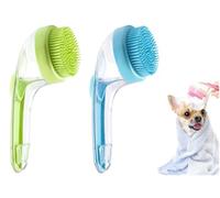 Spazzola a Bolle per Cani E Gatti con Dispenser di Shampoo | Spazzola per Shampoo in Silicone Morbido per Animali | Spazzola Da Bagno per Animali, Lava Zampe (2 Pezzi)