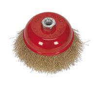 Spazzola A Coppa In Acciaio Ottone Sealey 125Mm M14 X 2Mm Cbc125