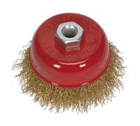 Spazzola A Coppa In Acciaio Ottone Sealey 75Mm M14 X 2Mm Cbc752