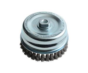 Spazzola A Coppa Lessmann Knot 125Mm M14X2.0, 0.50 Filo D'Acciaio LES487217