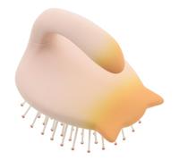 Spazzola a Cuscino per Plastica Gialla, Ergonomica | Riduzione Dell’elettricità Statica, Impugnatura Comoda, per Chioma Ricci e Folti, Uso a Scuola e Dopo Shampoo