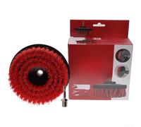 Spazzola a disco per trapano M14, testa di lavaggio in nylon da 150 mm, multi per superfici auto, tappeti, piastrelle, strumento di pulizia per Meguiars (rosso)