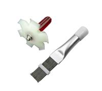 Spazzola a pettine in acciaio inossidabile e plastica a pettine a 2 pezzi per