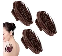 Spazzola a Pressione Meridiana, Confezione da 3 Pennello per Massaggio Meridiano Su Tutto il Corpo, Strumento Guashas Manuale Portatile, Luffa in Silicone per Alleviare L'affaticamento Muscolare