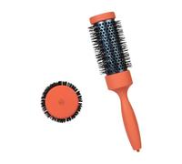 Spazzola a rullo in ceramica rinforzata in alluminio per riccioli da salone di protezione termica con manico in legno di faggio antiscivolo Grip Styling spazzola a rullo in ceramica per ricci