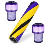 Spazzola a rullo morbida compatibile con aspirapolvere portatile Dyson V12 SV20 Detect Slim, con 2 filtri HEPA V12, ricambio per parti n. 971634-01