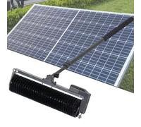 Spazzola a Rullo per la Pulizia Solare, Kit Spazzola Regolabile per la Pulizia di Pannelli solari e finestre con Asta alimentata ad Acqua da 3,5 m, Estensione da 11,5/18,5/24,6 Piedi per Una