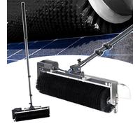 Spazzola a rullo per pulizia pannelli solari, kit asta elettrica per alimentazione acqua per finestre esterne con spazzola a rotazione automatica/asta telescopica/tubo prolunga da 10 m,7.5m