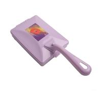 Spazzola a rullo portatile per la pulizia di tappeti, divani e letti, strumento per la rimozione della polvere su entrambi i lati, con contenitore di raccolta, viola (10,5 x 26 cm) (viola)