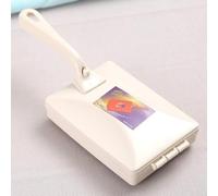 Spazzola a rullo portatile per tappeti, letto, divano, con doppia spazzolatura per raccogliere briciole e polvere con per un facile contenitore vuoto, viola (1 confezione) (beige)