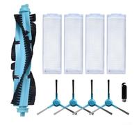Spazzola a rullo principale con filtro laterale, set per Cecotec per Conga serie da 3290 a 7090, incluso per modelli Elite, in nylon, kit di manutenzione completo