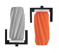 Spazzola a rullo principale per aspirapolvere con setole angolate e alette in gomma larghe per robot aspirapolvere DJI P, A e S - Spazzola di pulizia di ricambio per Enhanced (1 paio)