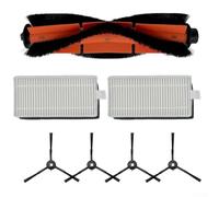 Spazzola a rullo principale, spazzole laterali e kit di ricambio per filtro Mova M1 per robot aspirapolvere Trouver M1, compatibile per modelli Dreame, 1 spazzola principale, 4 spazzole laterali, 2