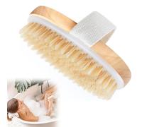 Spazzola a secco per il corpo, spazzola per il corpo, spazzola a secco, spazzola per il corpo con setole naturali, per esfoliazione efficace, rinnovamento della pelle, drenaggio linfatico, riduzione