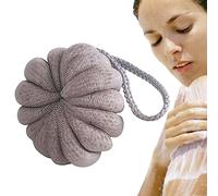 Spazzola a sfera da doccia, scrubber per la schiena con cordino, spazzola per il corpo, esfoliante, spazzola per il corpo a forma di zucca, spazzola per la pulizia delicata per il bagno Zorq