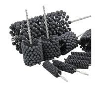 Spazzola a sfera per alesaggio cilindri 1 Pz Grana 1200 Sfera Abrasiva Spazzola for Sbavare Testa di Rettifica Tubo Lucidatura Carburo di Silicio Tubo Cilindro Levigatura(10x60x200mm P1200)