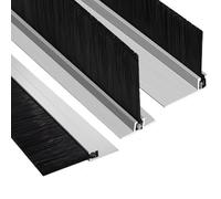 Spazzola a strisce in lega di alluminio, spazzola antipolvere industriale, striscia antipolvere for armadietti for macchine utensili, guarnizione inferiore della porta(H,90mm/3.54in)